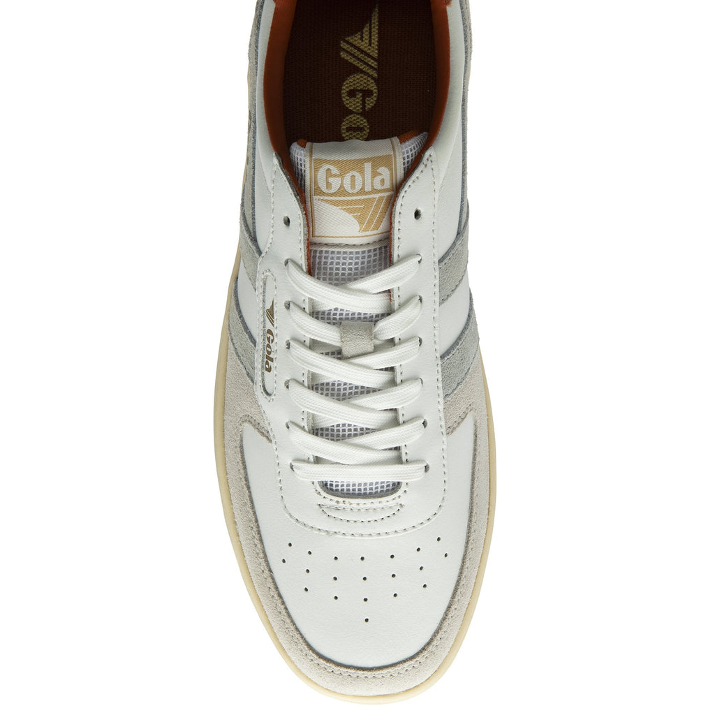 Top-down view of the Gola Elan sneaker, highlighting the laces and toe box.