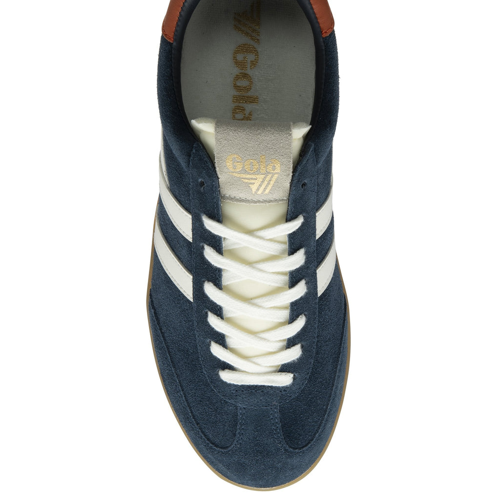 A single Gola men's sneaker, viewed from above, highlighting the laces and design.