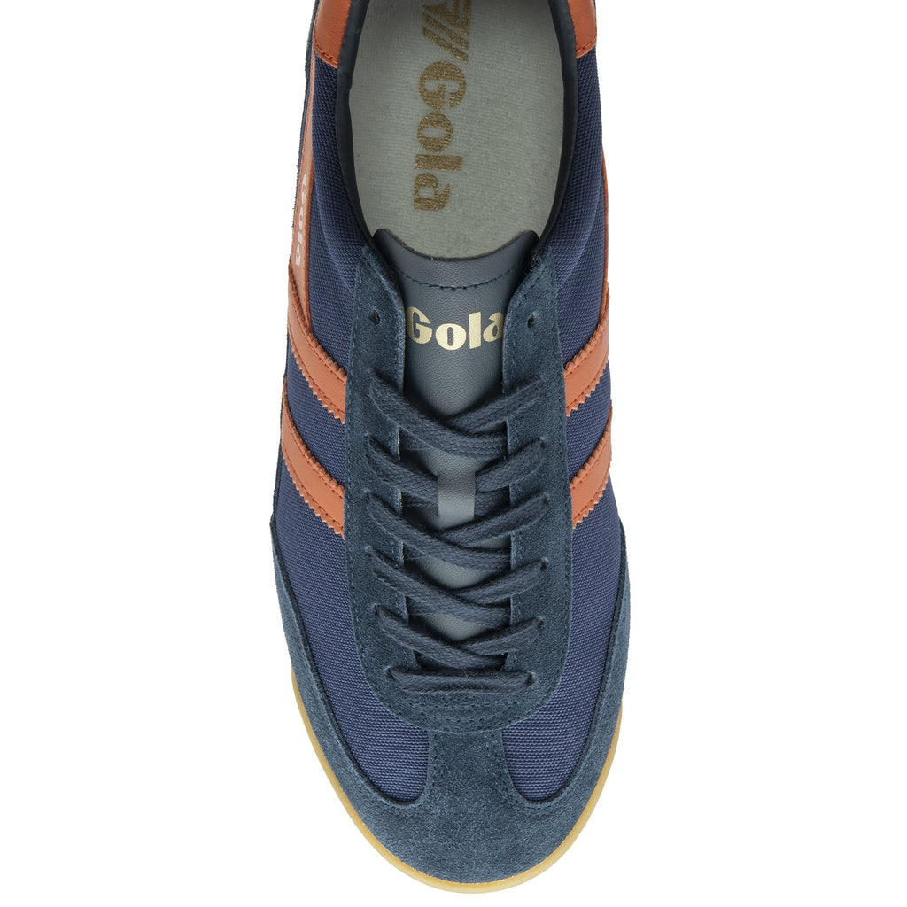 A top-down view of the right casual trainer on a white background, highlighting the laces.