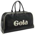 Side view of the Gola Performance Endurance Bag, black with large white logo.