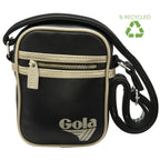 Black and white Gola shoulder bag made from recycled materials.