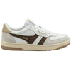 Gola Classics Women's Hawk Trainers - White/Dark Brown/Gold - White/Dark Brown/Gold