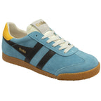 A sky blue Gola Classics women's trainer, viewed from an angle.