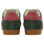 A rear view of the forest green Gola women's trainers.