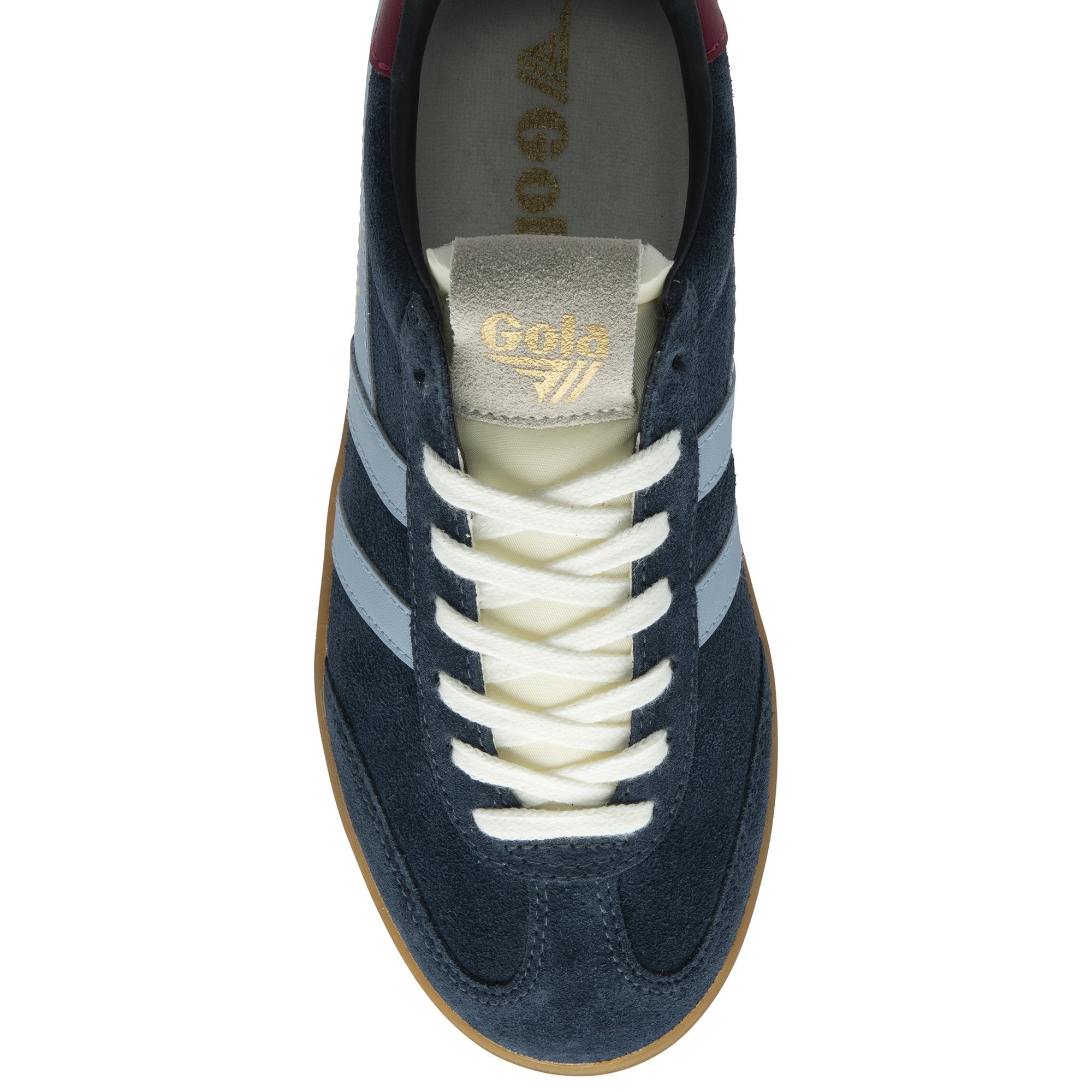 Top-down view of a single Gola men's sneaker, showcasing laces and brand logo.