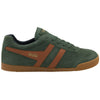Gola Classics Baskets Harrier en daim pour hommes - Vert sapin/Orange sombre/Marine - Vert sapin/Orange sombre/Marine
