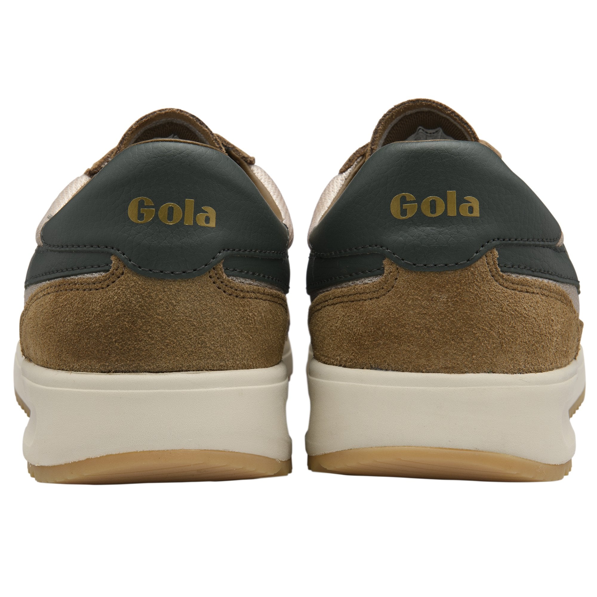 Rear view of a pair of Gola men's sneakers showing the branding.