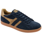 Gola Harrier suede trainers in navy and tan