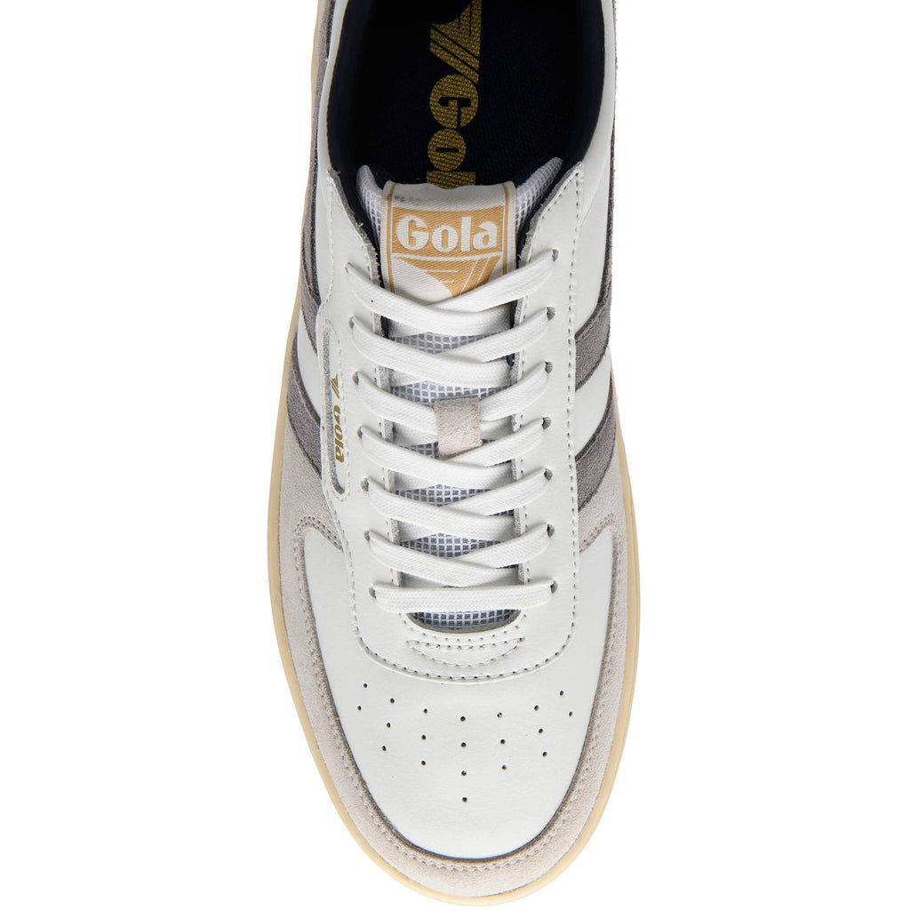 White trainer with Gola logo on a white background
