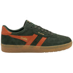 Green and orange trainer with 'Gola' branding on a white background