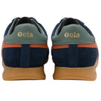 Pair of Gola trainers shown from the back on a white background