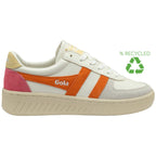 White Gola trainer with orange and pink accents on a white background.