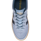 Light blue Gola trainer with black accents on a white background