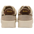 Pair of Gola trainers shown from the back on a white background