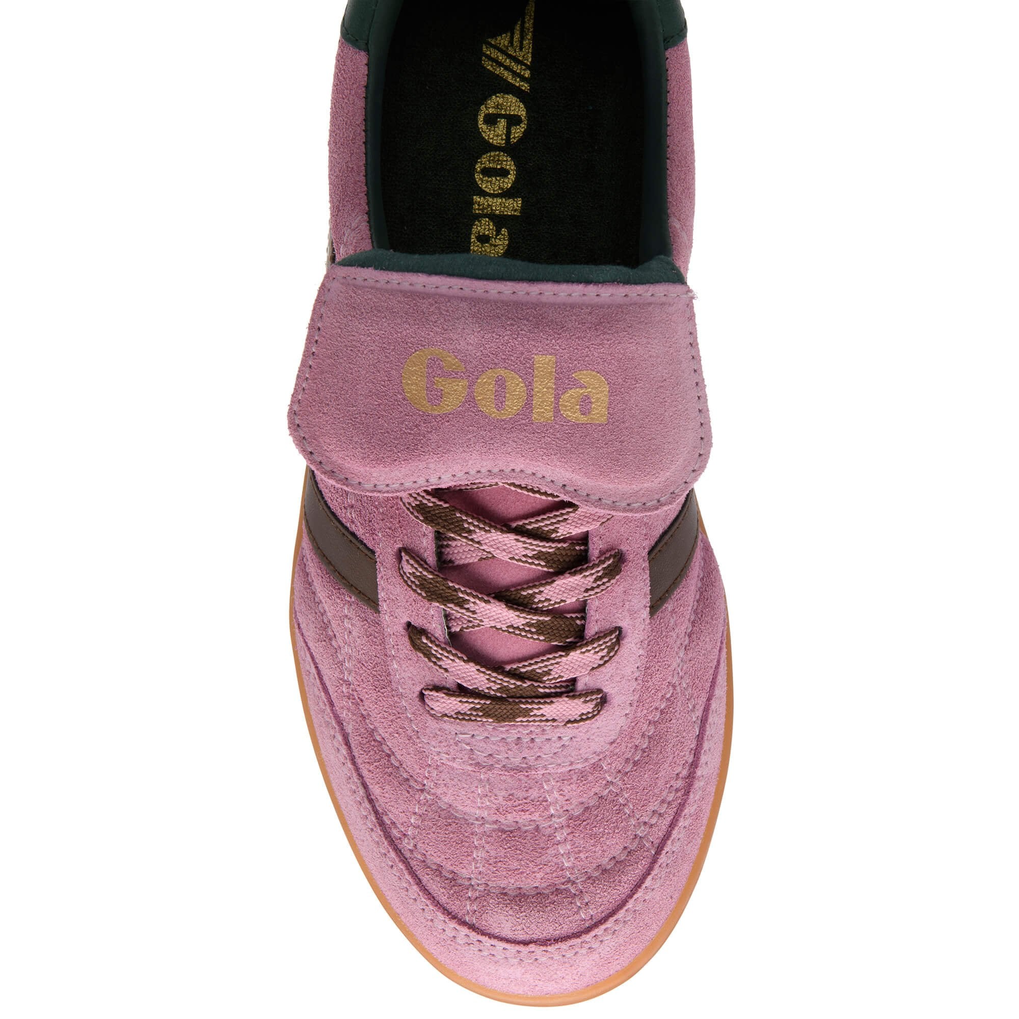 Pink Gola trainer on a white background