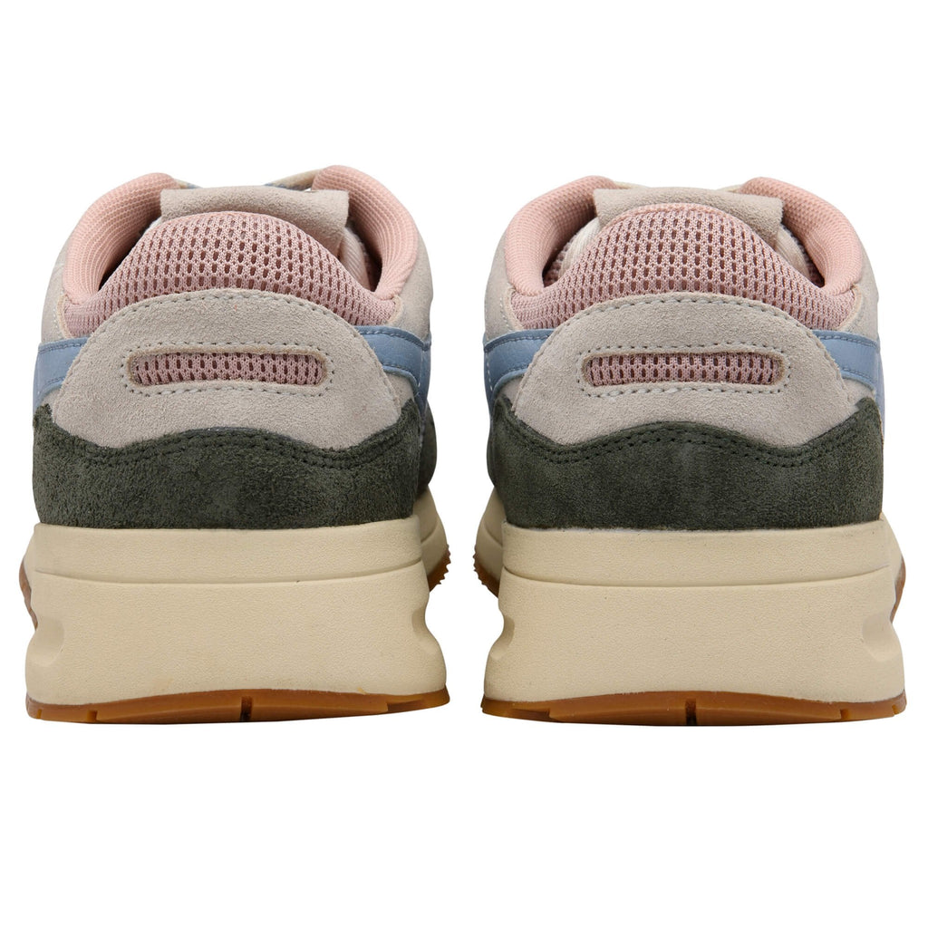 Pair of Gola trainers shown from the back on a white background