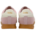 Pink trainers with 'Gola' branding on a white background