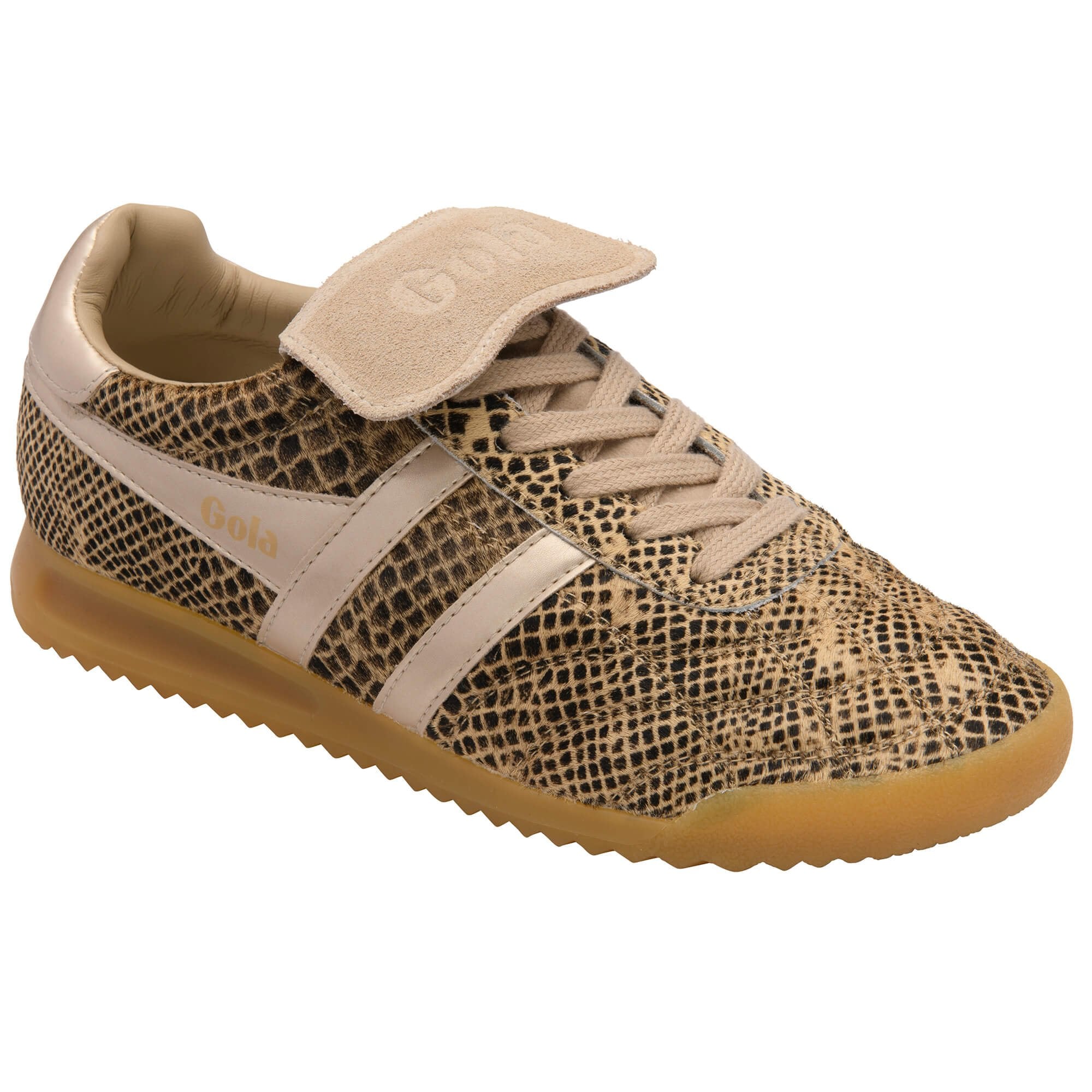 Gola trainer with snake pattern on a white background
