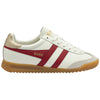Gola Classics Women's Torpedo Leather Trainers - Off White/Deep Red/Gold - Off White/Deep Red/Gold
