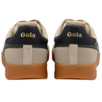 Pair of Gola trainers shown from the back on a white background