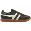 Gola Classics Baskets Cyclone en nylon pour hommes - Moka/Blanc cassé/Kaki foncé/Gomme - Moka/Blanc cassé/Kaki foncé/Gomme