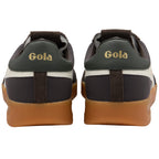 Pair of Gola trainers shown from the back on a white background