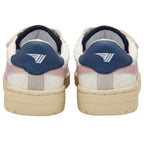 Pair of Gola trainers with blue heel tab on a white background