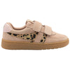 Gola Classics Kids' Hawk Suede Safari Strap Trainers - Cameo/Leopard/Pearl Pink/Gum - Cameo/Leopard/Pearl Pink/Gum