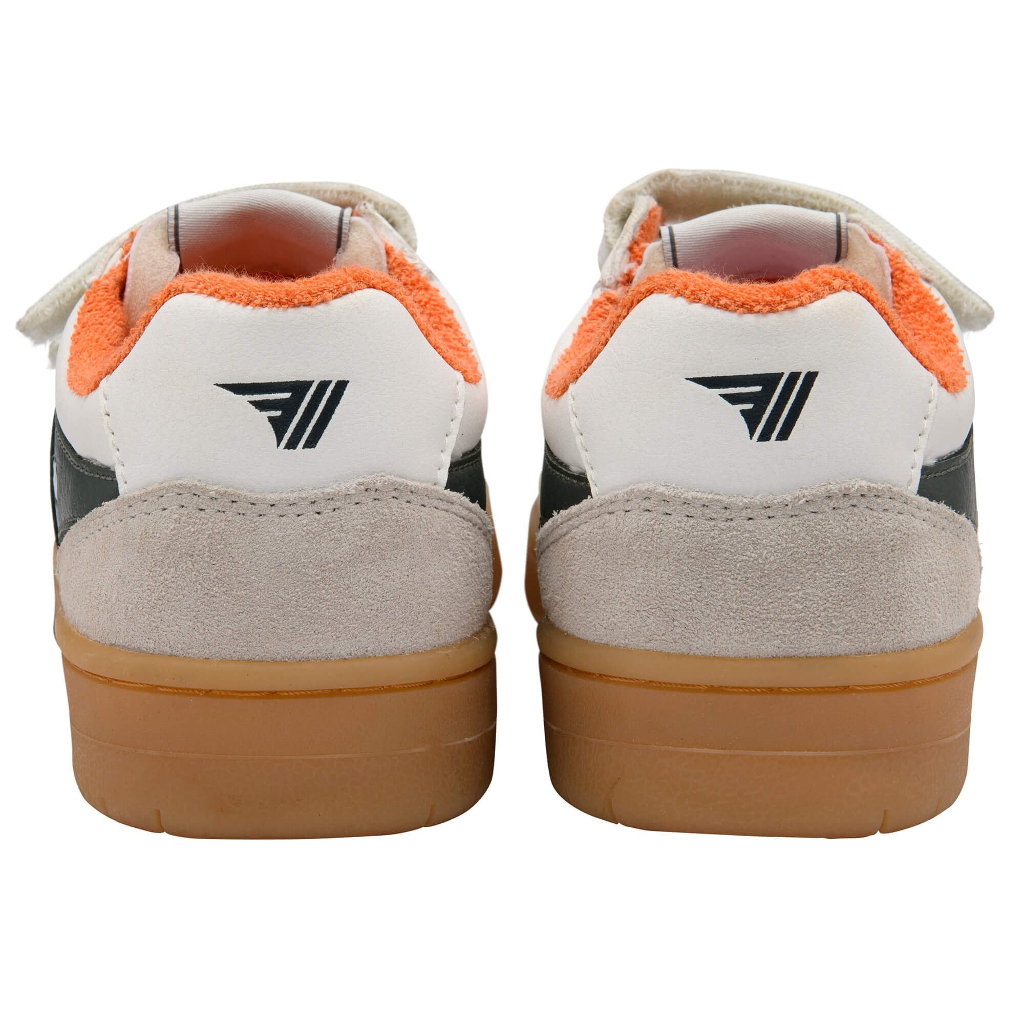 Pair of Gola trainers with orange accents on a white background