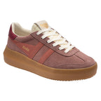 Gola Orchid Platform trainers in dusky pink suede with a gum sole