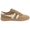 Gola Classics Badminton-Sneaker für Damen aus Wildleder - Helles Karamell/Gebrochenes Weiß/Gummi
