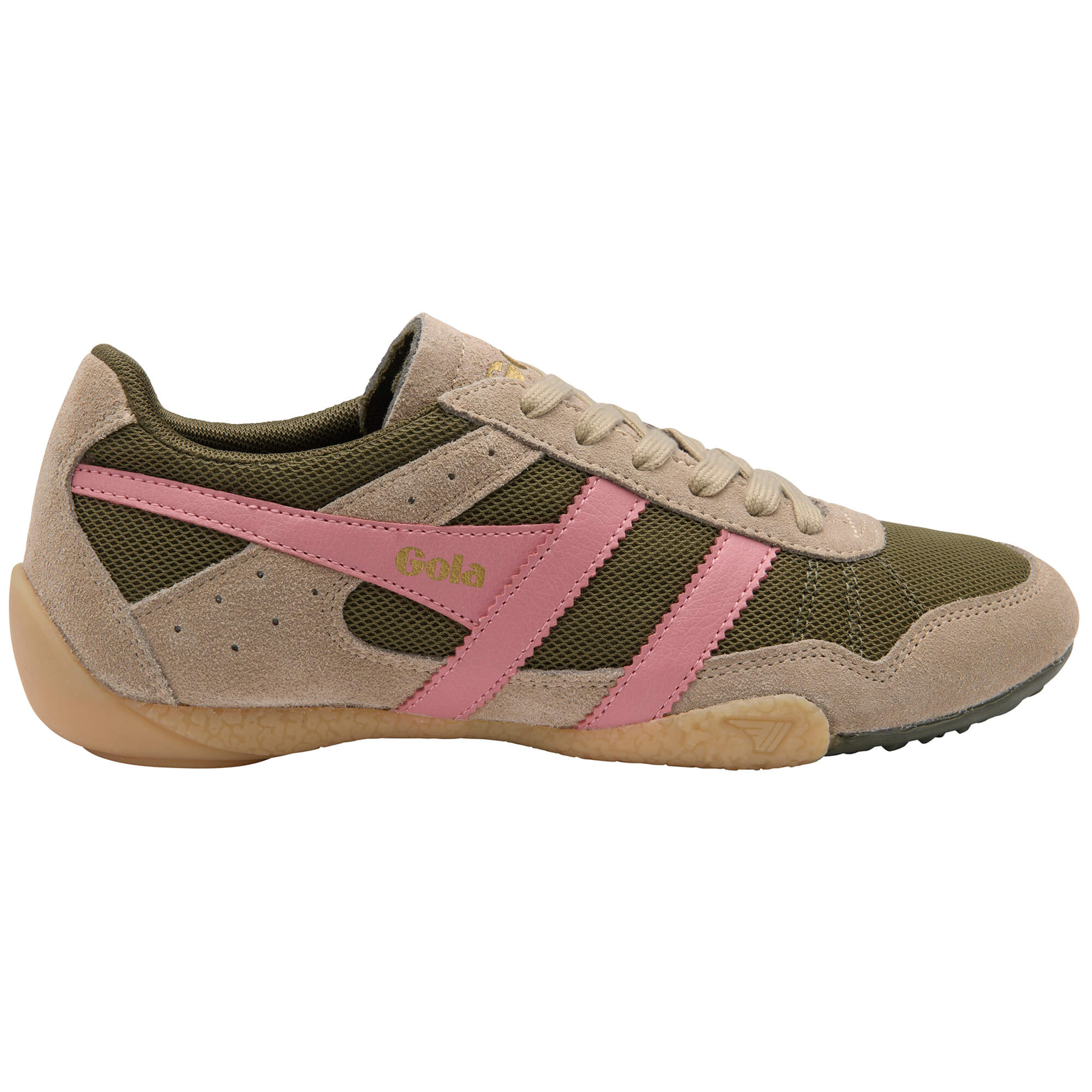 Gola women's trainer in khaki and pink
