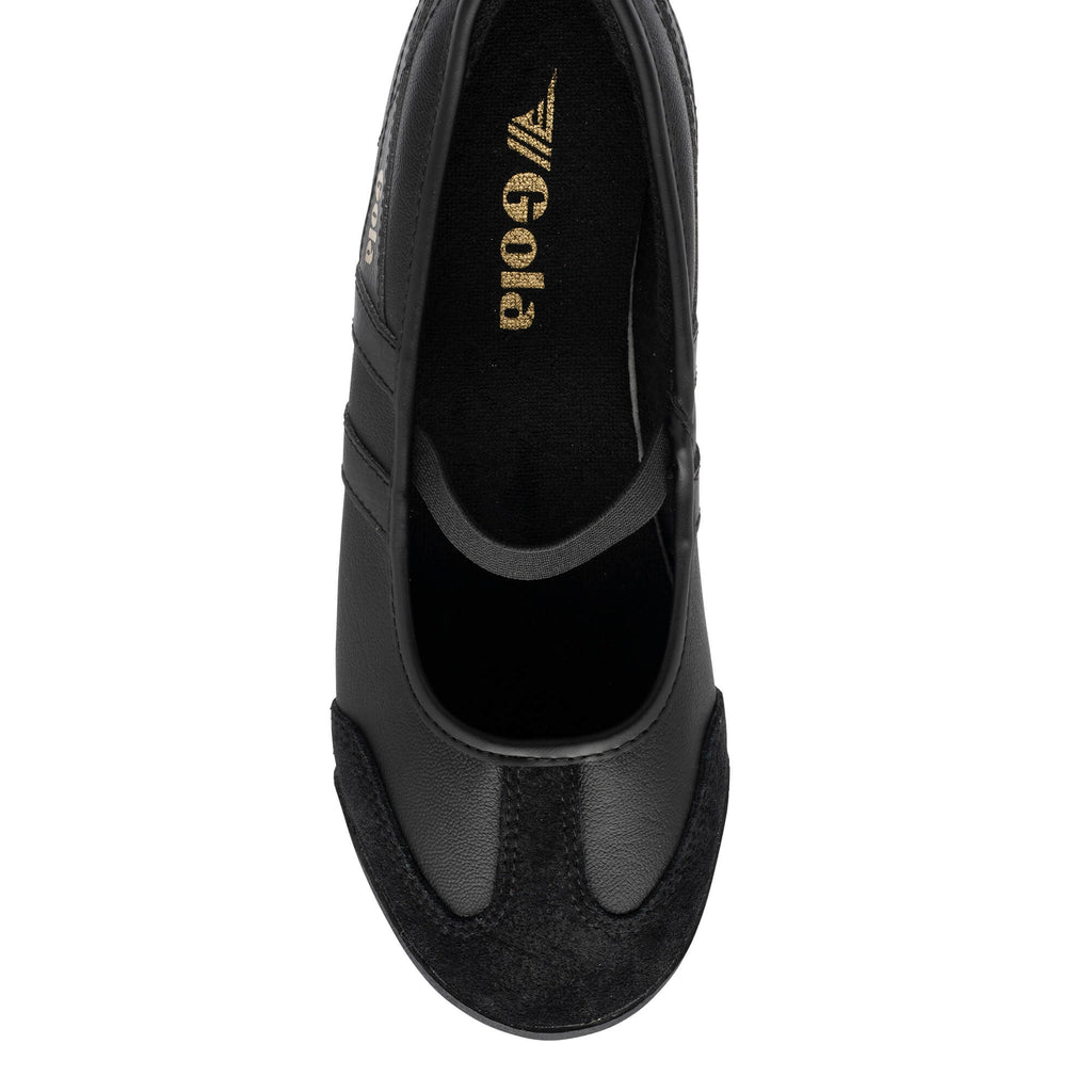 Black Gola Harrier children's shoe with a single strap