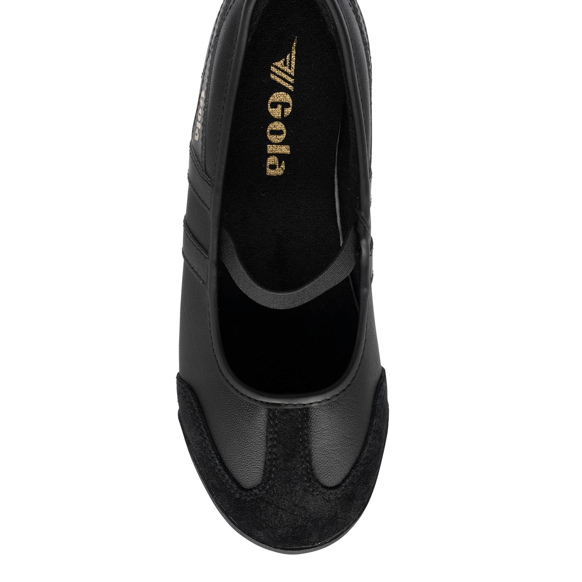 Black Gola Harrier children's shoe with a single strap