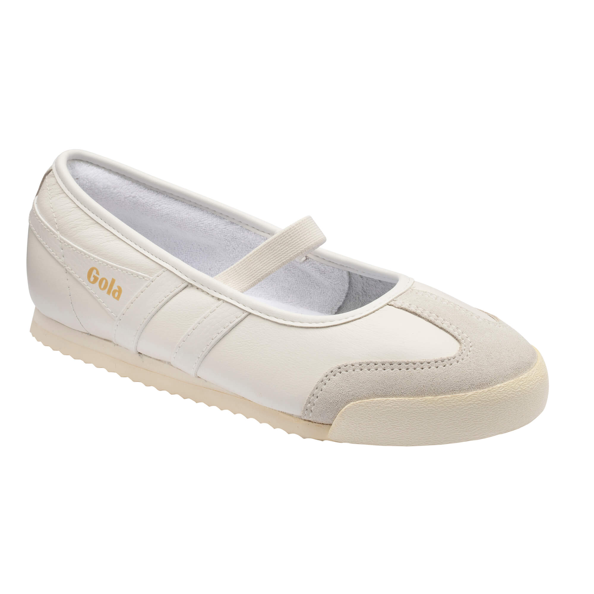 Gola Classics women's cream Harrier Elite Mary Jane trainer with elasticated strap