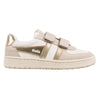 Gola Classics Baskets à bride miroir Hawk pour enfants - Blanc cassé/Or