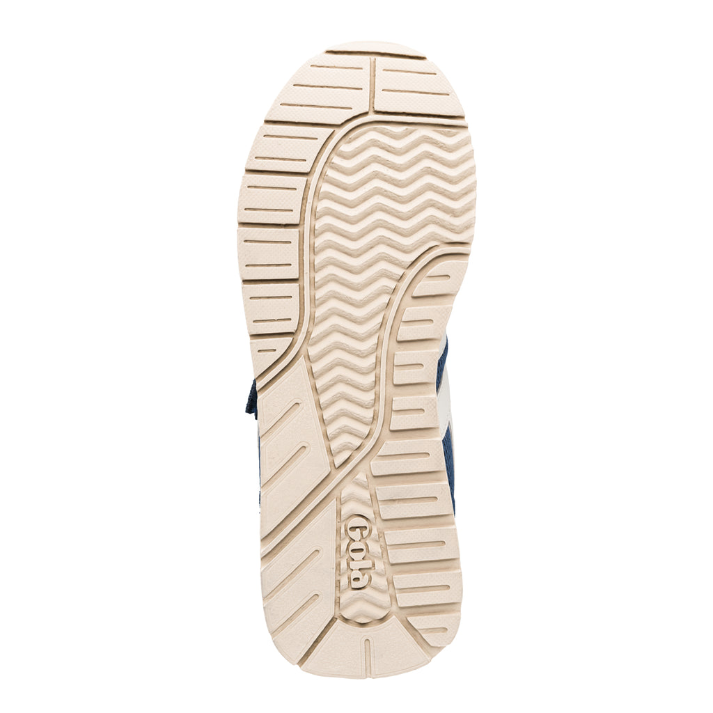 Beige rubber trainer sole with Gola branding and textured tread pattern