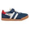 Gola Classics Elan-Sneaker für Kinder mit Klettverschluss - Navy/Wollweiß/Rot