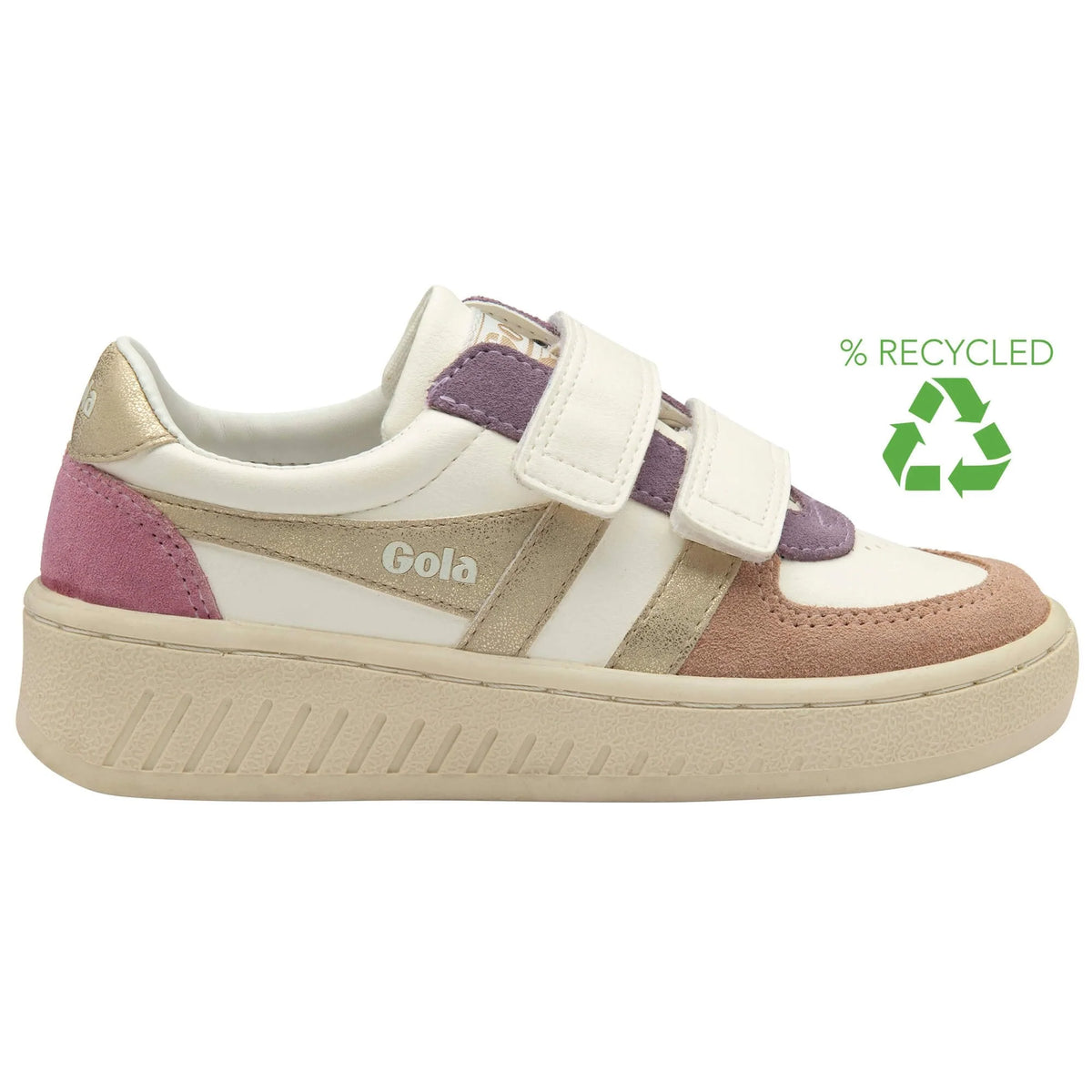 Gola Classics multi-coloured trainer with hook and loop fastening and recycled symbol