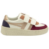 Gola Classics Baskets à bride quadrant Grandslam pour enfants - Blanc cassé/Cerise/Or rose/Prune