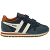 Gola Classics Kids' Daytona Pure Strap Trainers - Navy/Ink/Off White