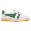 Gola Classics Kids' Hawk Strap Trainers - White/Dark Green