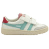 Gola Classics Baskets à bride Falcon pour enfants - Blanc/Aruba/Framboise