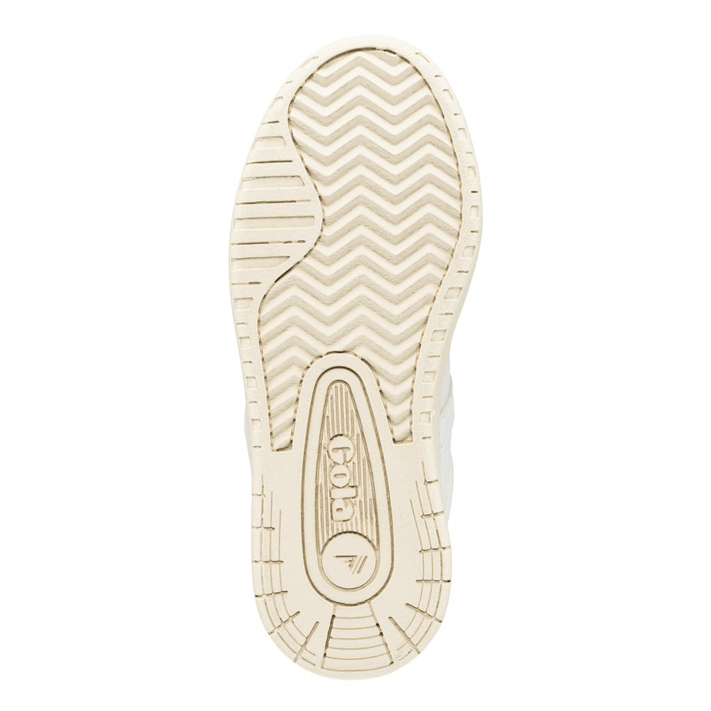 Underside of a Gola trainer sole with a textured pattern and Gola branding