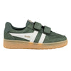 Gola Classics Kids' Hawk Suede Strap Trainers - Dark Khaki/Off White/Gum
