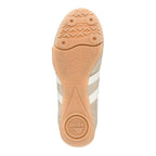 Underside of a Gola trainer showing the gum rubber sole pattern and branding