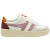 Gola Classics Baskets Trident Grandslam pour femmes - Blanc/Bonbon/Orange sombre