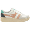 Gola Classics Baskets Trident Grandslam pour femmes - Blanc/Rose nacré/Brume marine