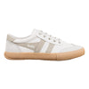 Gola Classics Baskets de badminton pour femmes - Blanc cassé/Gris plume/Gomme