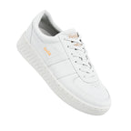 White Gola trainer with gold branding